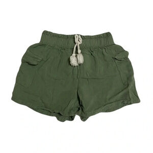 INSTA GIRL GIRLS FOREST GREEN FABRIC SHORTS